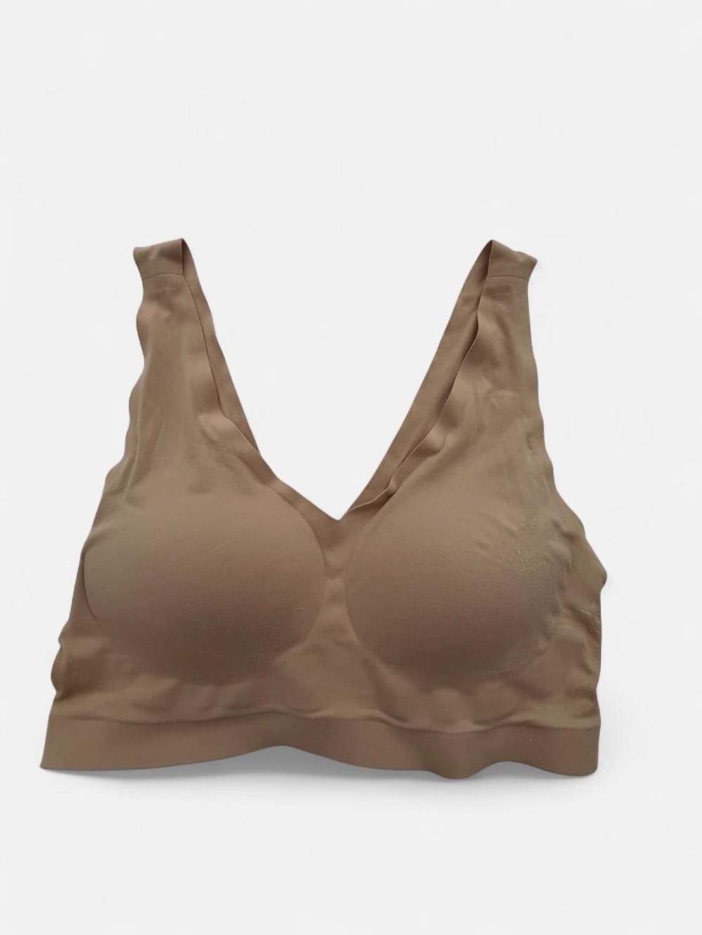 Soma Wireless Seamless V-Neck Bra in Taupe Brown